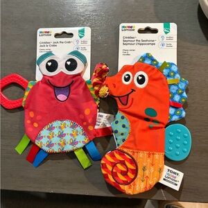 Lamaze Crinklers Crab and Seahorse Toy Set - Red, Orange, Blue